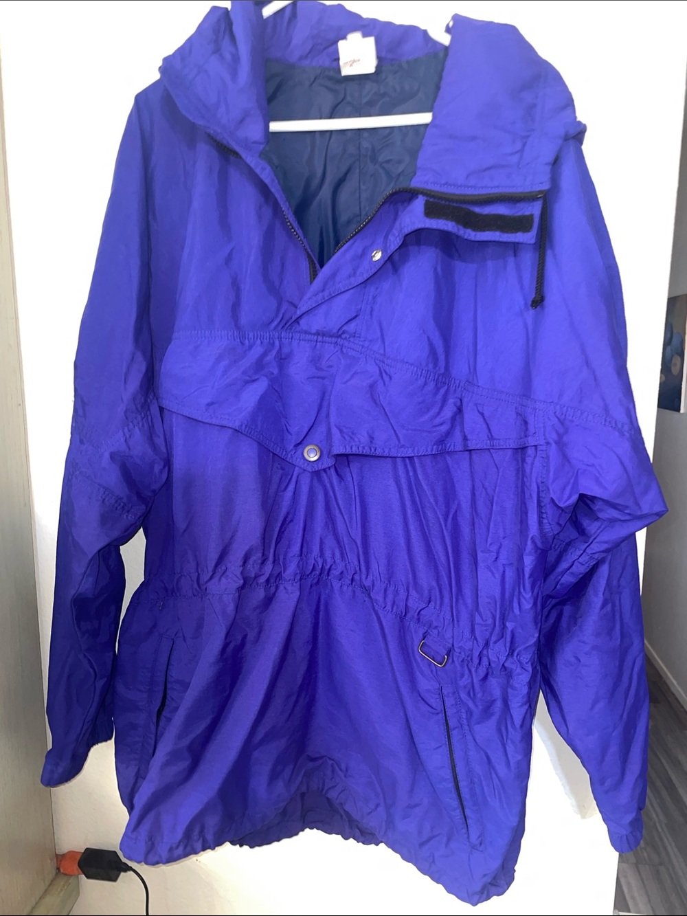 NILS Two-Tone Purple and Navy Pullover Windbreaker